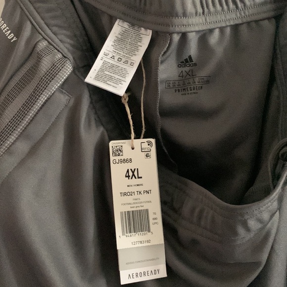 Adidas Men's Grey Tiro 21 Track Pants, Gray, 4XL - Picture 5 of 9